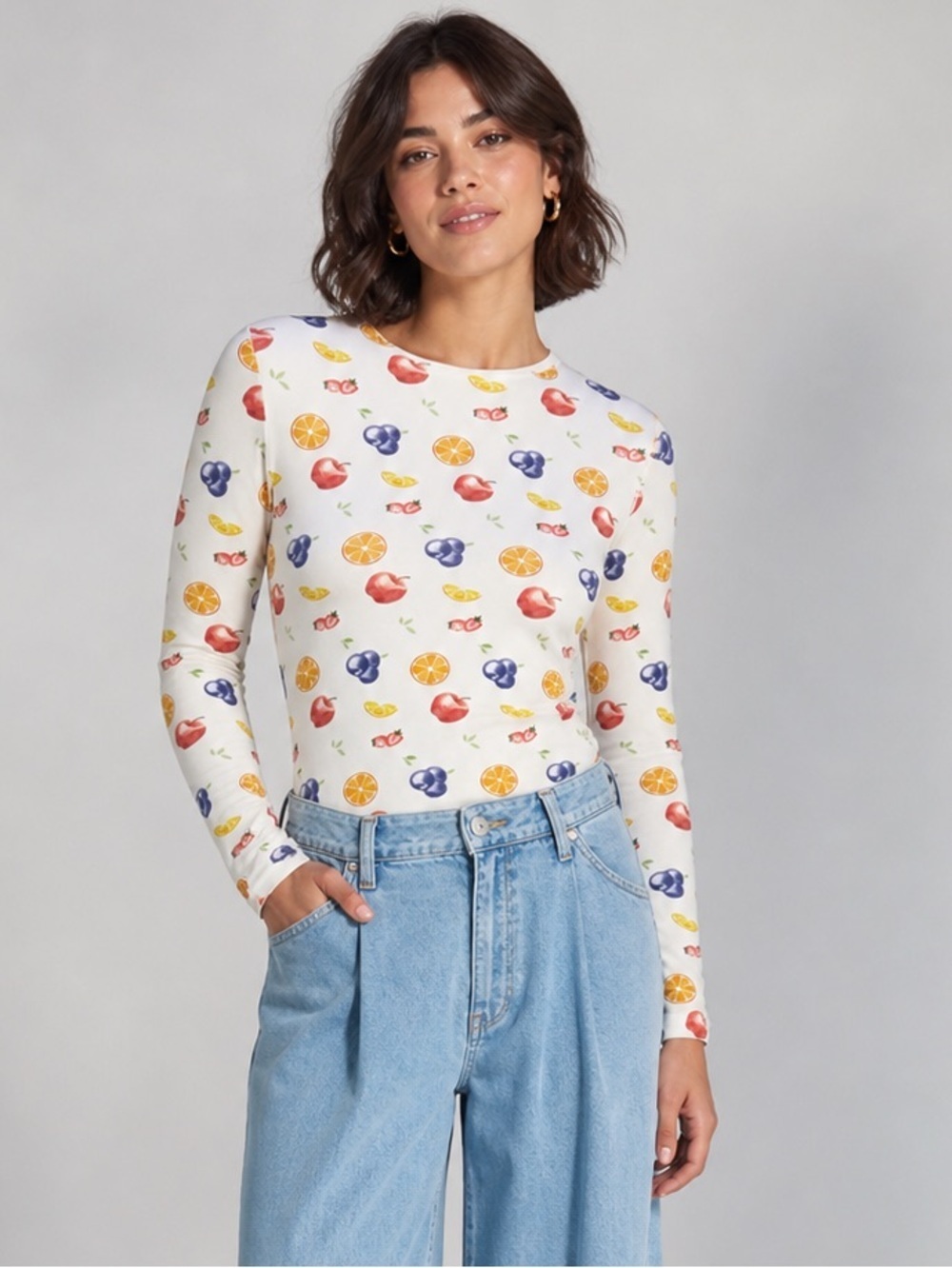 Aleeza Paris Abby Fitted Fruit T-Shirt